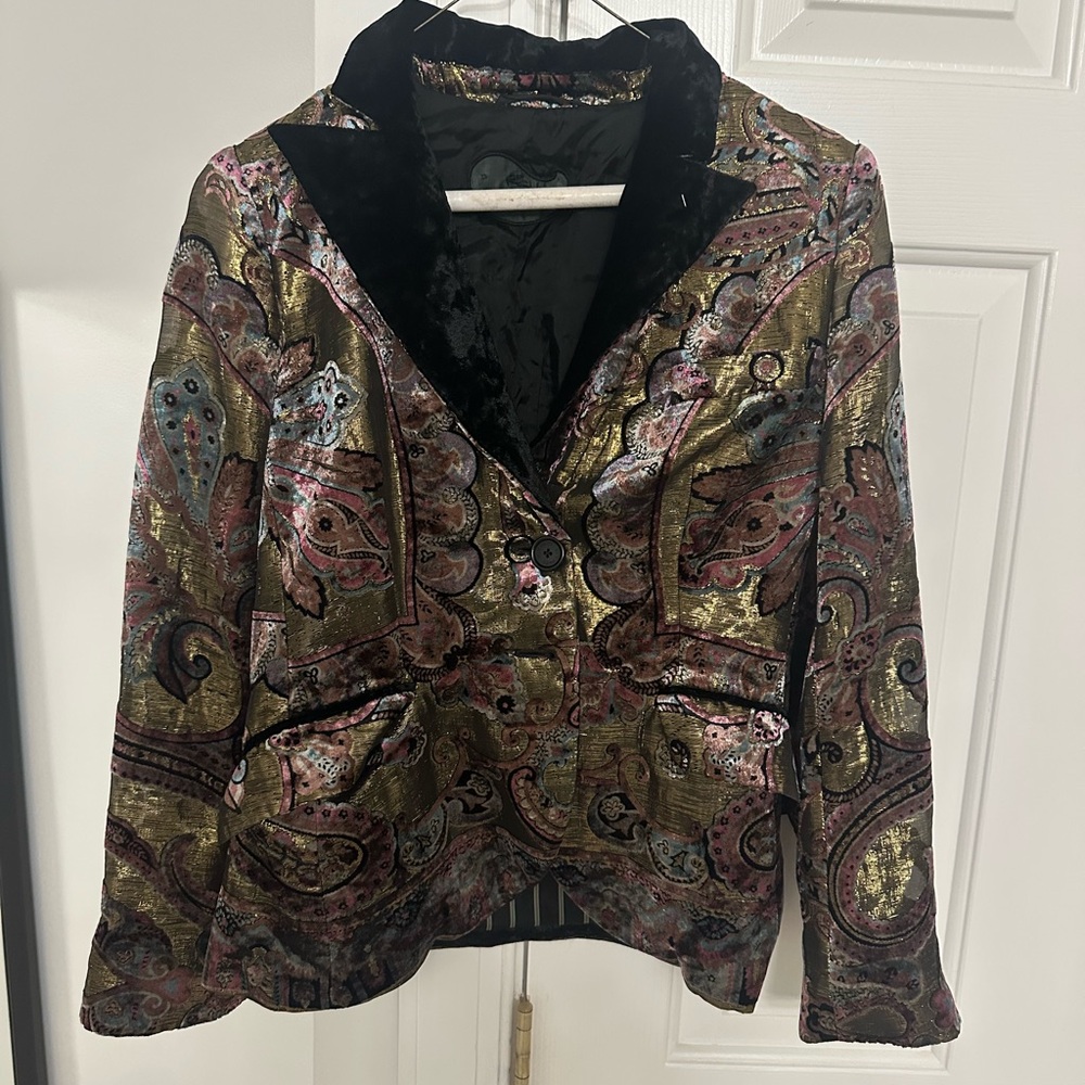 Etro Luxurious Paisley Velvet Blazer